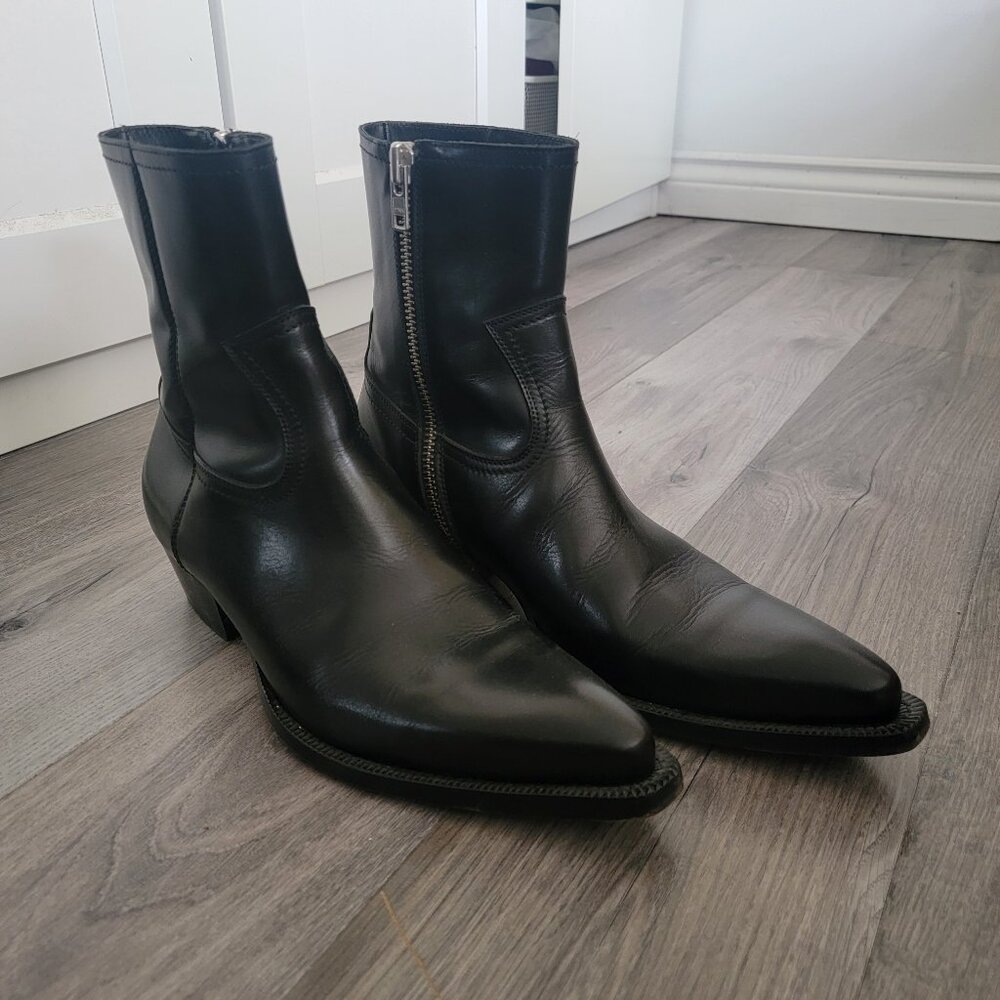 Men's EUR 44 Black Leather Boots